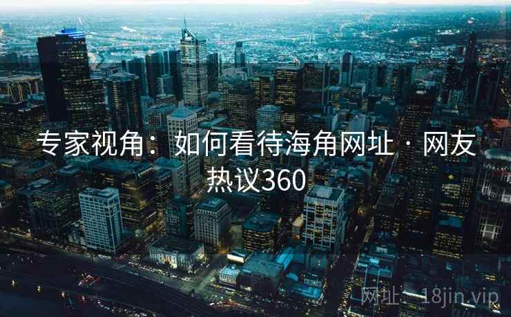 专家视角：如何看待海角网址 · 网友热议360