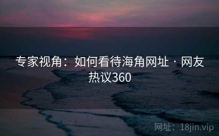 专家视角：如何看待海角网址 · 网友热议360