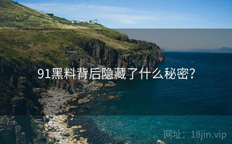 91黑料背后隐藏了什么秘密？